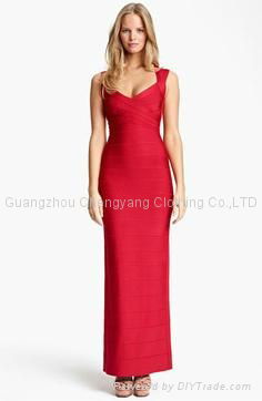 2015 rose and  red bandage dress herve leger manufactory 5