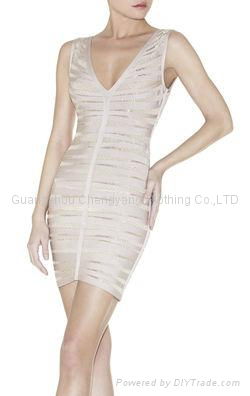 2015 white bandage dress herve leger manufactory bodycon bandage dress 2