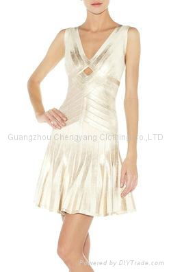 2015 white bandage dress herve leger manufactory bodycon bandage dress 3