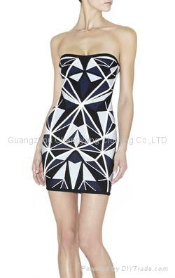 2015 strapless printing bandage dress manufactory evening dresses