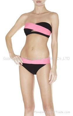 2015 hot sale sexy bandage bikini bandage dress swimsuit and beach suit 5