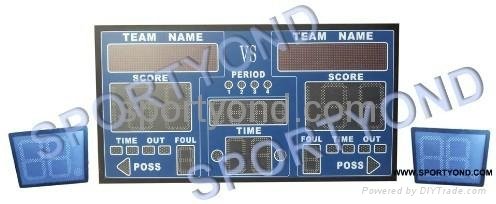 LED basketball scoreboard with shot clock electronics display