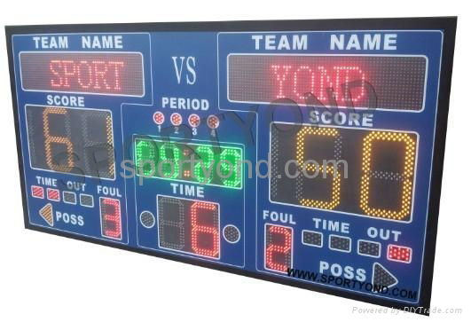 LED basketball scoreboard with shot clock electronics display 2