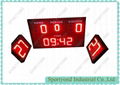 electronic water polo scoreboard with shot timer