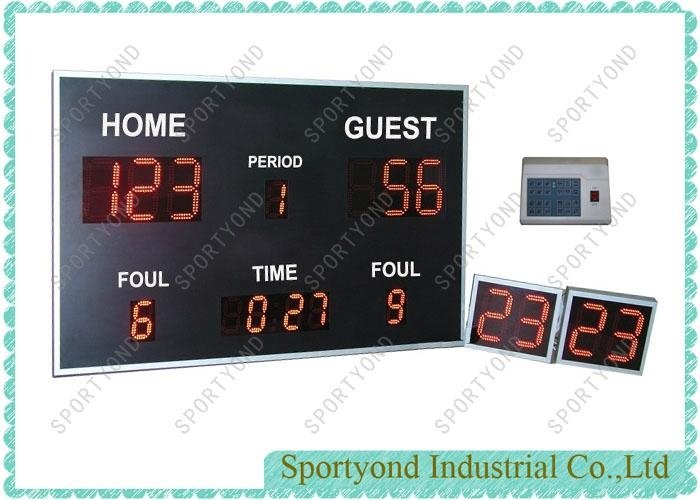 Seven Segment Electronic Basketball Scoreboard And 24 Sec Shot Clock 