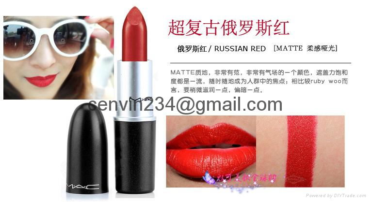 MAC lipstick Ruby Woo Chili Taupe Dare you See Sheer