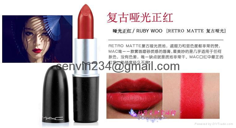 MAC lipstick Ruby Woo Chili Taupe Dare you See Sheer 5