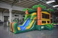 detachable banner tropical bouncer module inflatable jumping castle slide combo  2