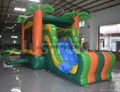 detachable banner tropical bouncer module inflatable jumping castle slide combo  3
