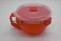 Plastic Noodle Bowl Plastic Microwave Bowl with Lid 4