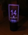 Customized Acrylic Table Number Plate With base lighting box 3