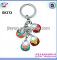whosale metal bracelet coil keychain for promotional 4