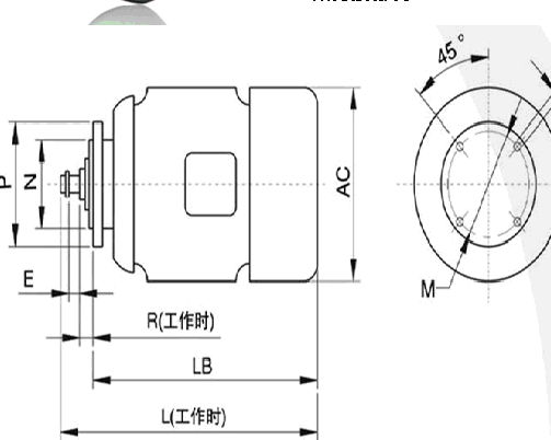 三相异步电动机 ZDY 121-4 0.8KW 3