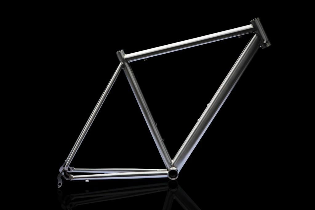 Titanium road bicycle frame