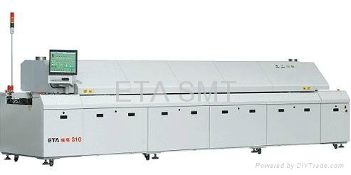 Full Hot Air Lead-Free Reflow Oven with Ten Heating-Zones 