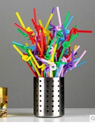 Ø 6mm / 26cm DIY Plastic Bendable Crazy Straws Juice Drinking Straw Party Suppli