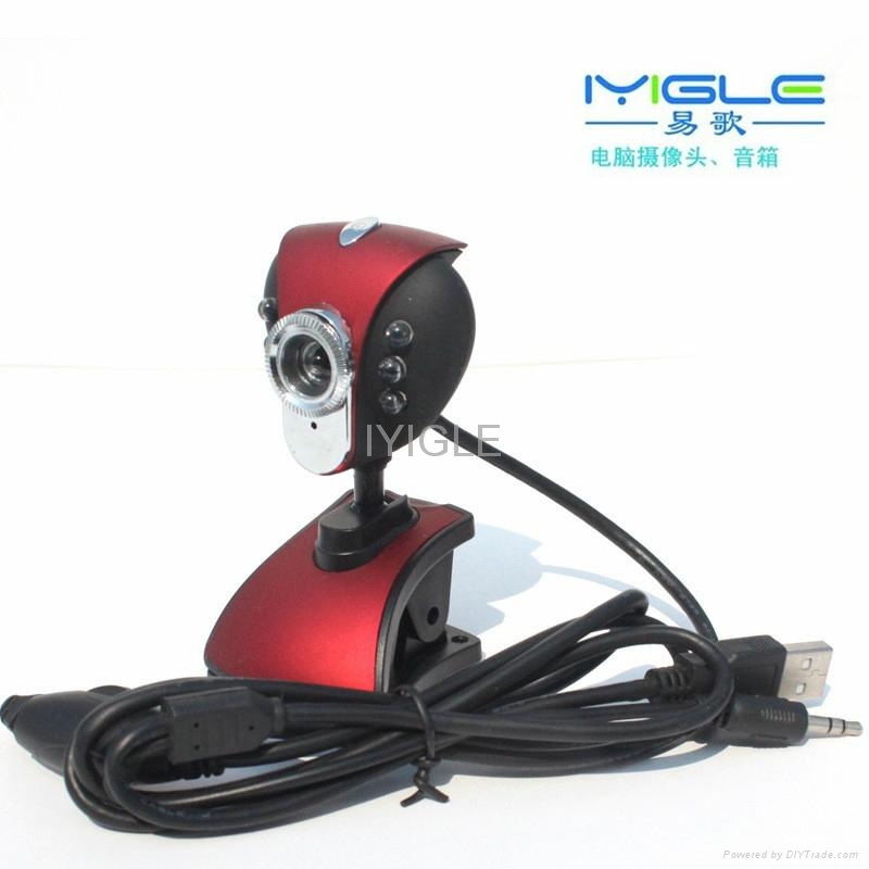 6 LED USB cam  Cam driver usb pc camera clip webcam with