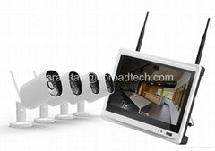 Home Security WIFI IP Cameras NVR with LCD HD Screen