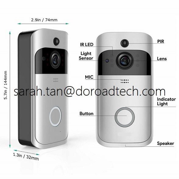 WIFI Video Doorbell HD 720P Security Camera Real-time Two Way Audio 2