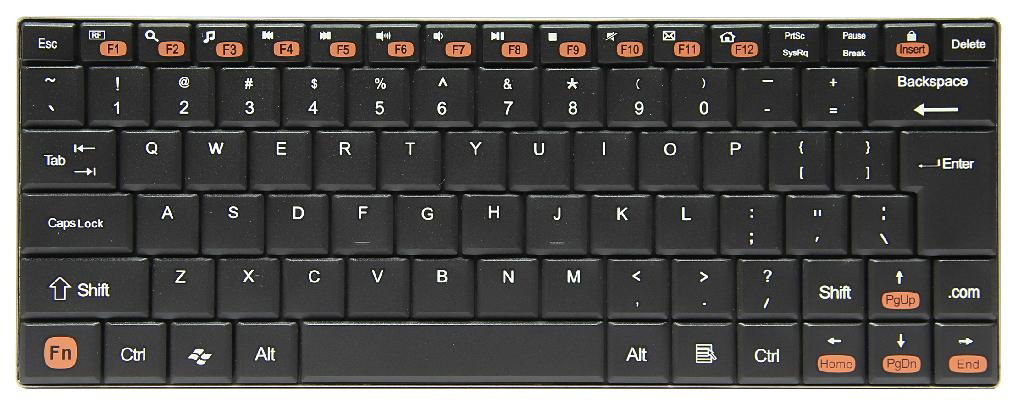 Black Mini Wireless Keyboard for Android Tablet PC/iPad 2