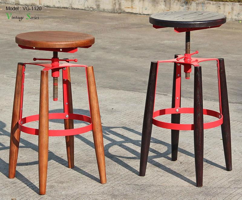 Vintage design Height adjustable Bar Stool 4