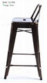 Retro Bar Stool with low backrest 2