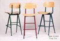 Plywood Seat and Backrest Retro Bar Chair 5