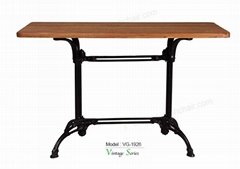 Cast Steel Base Dining Table
