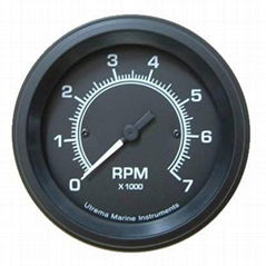 Utrema Black Marine Tachometer 3-3/8 in. 