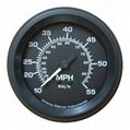 Utrema Black Marine Speedometer 3-3/8