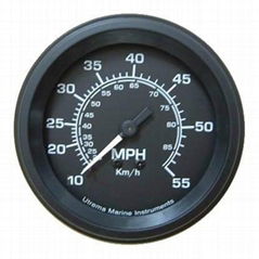 Utrema Black Marine Speedometer 3-3/8 in. 