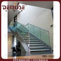 classic indoor stairs/curved steel and glass staircase 1