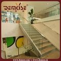 classic indoor stairs/curved steel and glass staircase 4