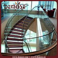 classic indoor stairs/curved steel and glass staircase 5