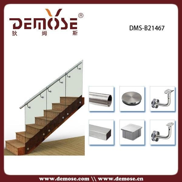 modern frameless fiberglass stair railing