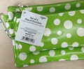 3 Sets Of  Pencil Pouches Zipper Bank Bags Canvas With Dot Printing 1