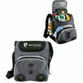 Gray reusable 600 D pvc printing Radio picnic Trolley Cooler bag with large capa 2