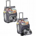 Gray reusable 600 D pvc printing Radio picnic Trolley Cooler bag with large capa