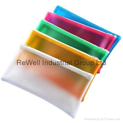 Laminated Fabric Document Zipper Bank Bags Printing With One Colors Logo