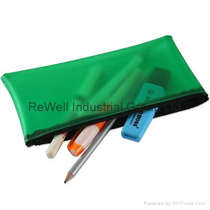 Laminated Fabric Document Zipper Bank Bags Printing With One Colors Logo 4