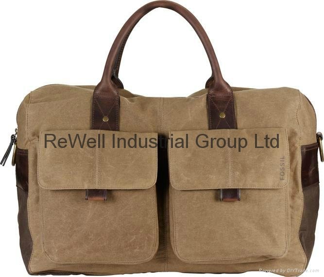 Customized Large Khaki Pocket Cotton 16oz canvas messenger bags ISO 5