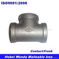 Black Malleable Iron Pipe Fitting Tee