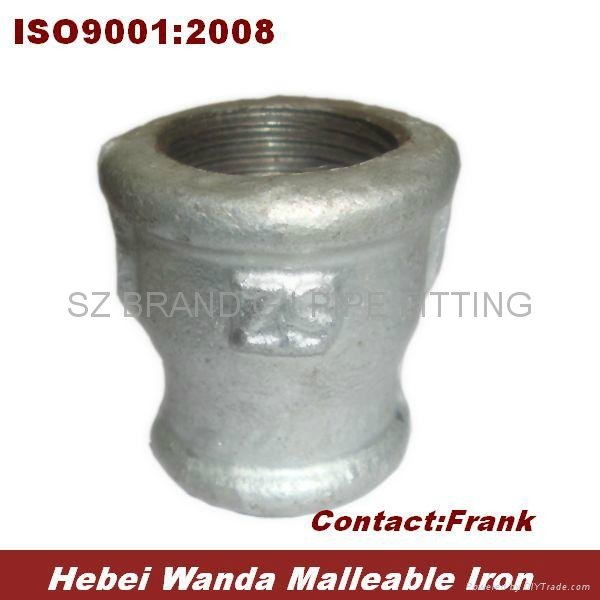 BS Thread Galvanized Malleable Iron Pipe Fitting Reducer Socket