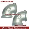BS Thread Galvanized Malleable Iron Pipe Fitting Elbow 90 1