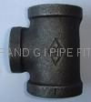 Black cast iron pipe fitting tee equal 2