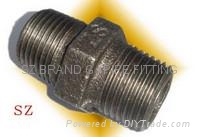 Black Malleable Iron Pipe Fitting Hex Nipple