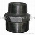 Black Malleable Iron Pipe Fitting Hex Nipple 2
