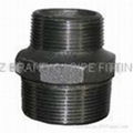 Black Malleable Iron Pipe Fitting Hex Nipple