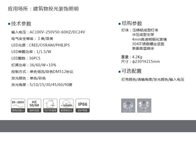 防水透气18WLED投光灯 2