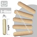 natural wooden dowel pin with chamfered ends 2